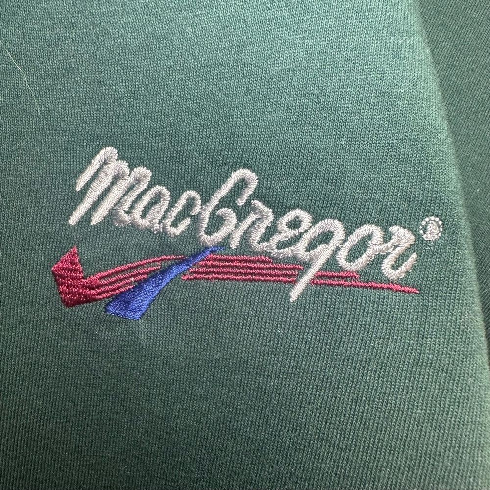 MacGregor Vintage 90s T-Shirt. Size: 2X. Dark Green and Gray. - Picture 3 of 8